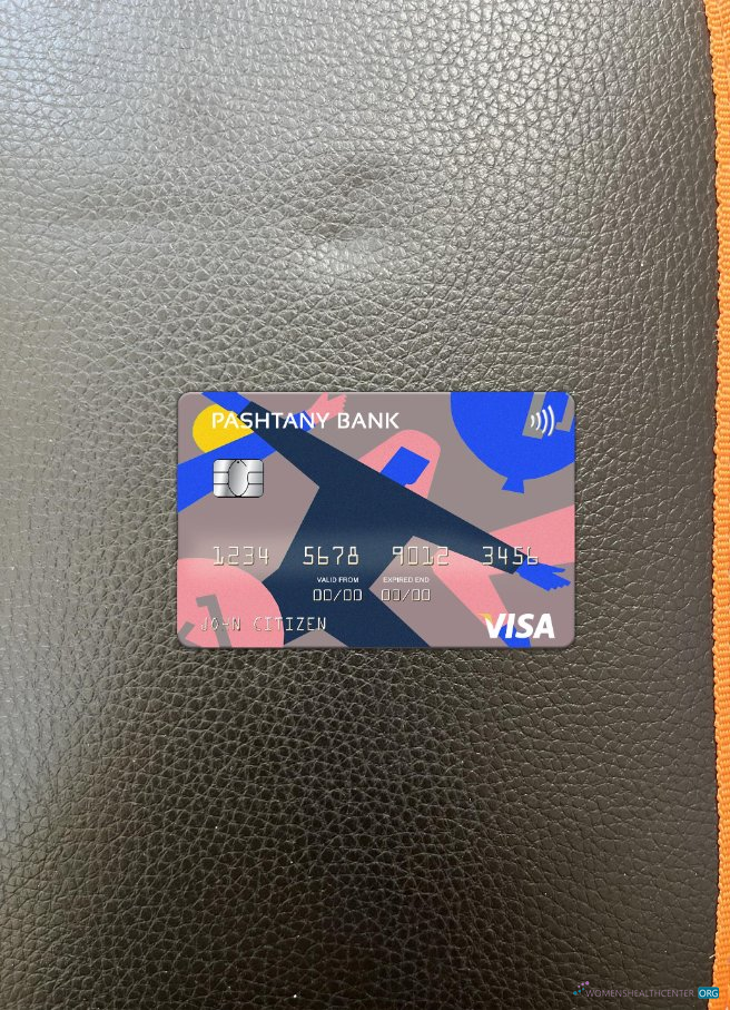 Download Afghanistan Pashtany Bank visa card photolook front Photoshop template